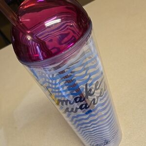 Caribou Coffee Colorful Tumbler with Straw 24oz